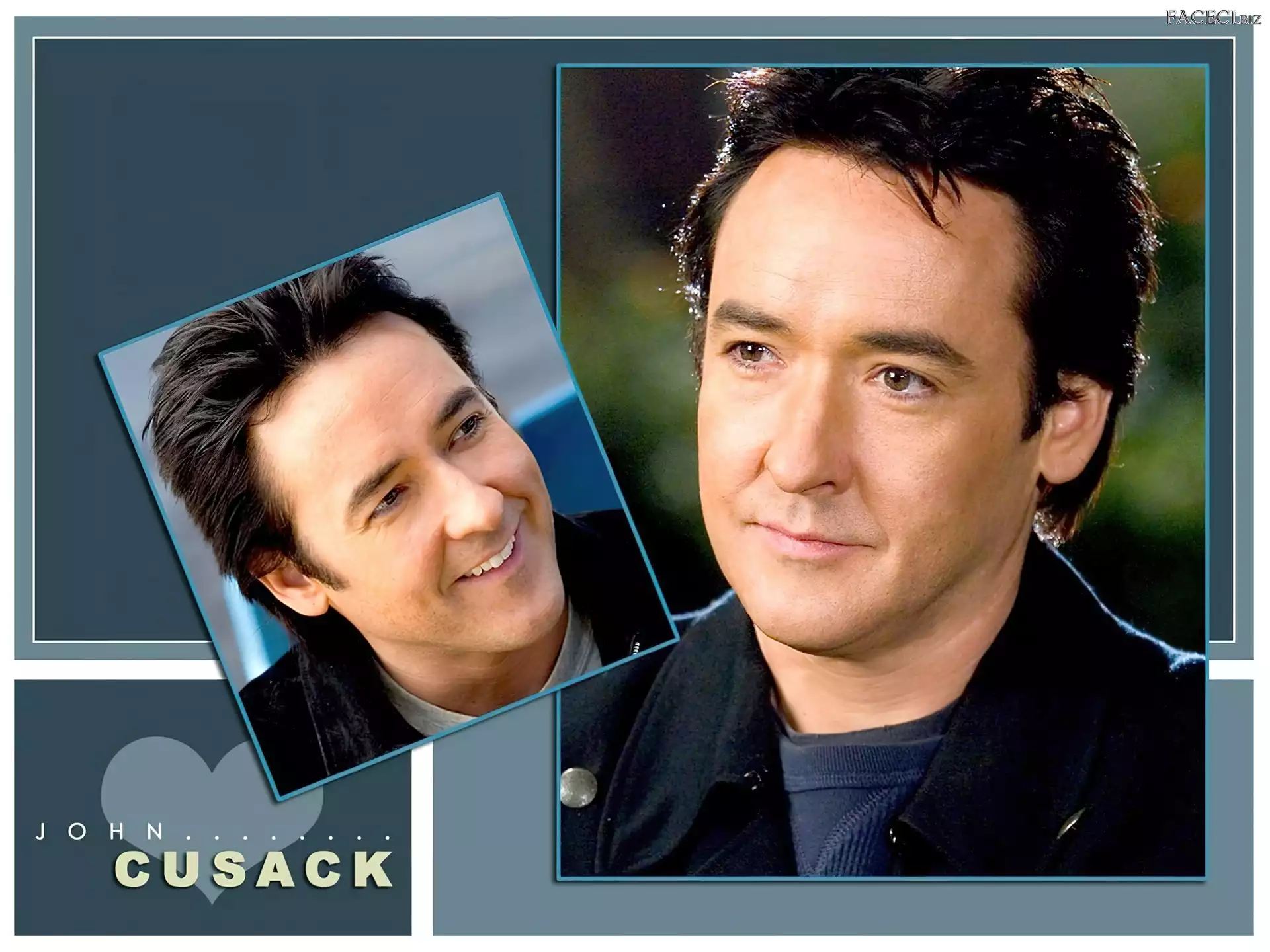 brązowe oczy, John Cusack, ciemne włosy